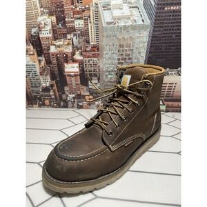 Carhartt Mens 8.5   CMW6295 Waterproof  Steel Toe  Leather Work Boots